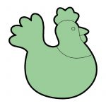 modla za medenjake kokoska