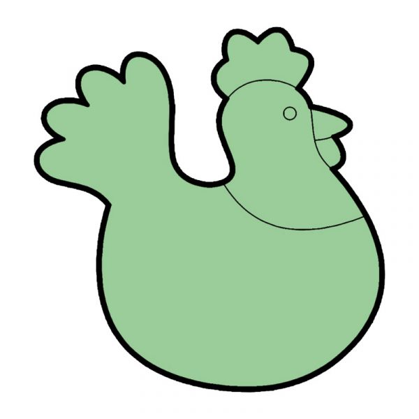 modla za medenjake kokoska