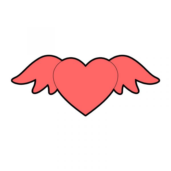 modla za keks srce sa krilima