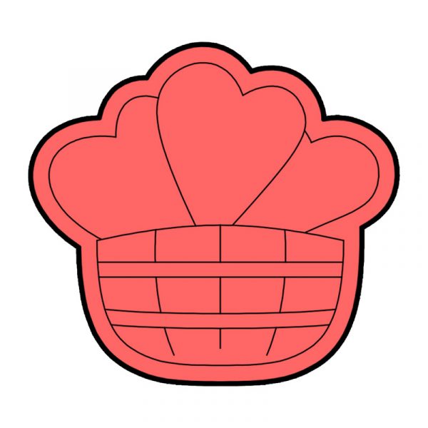 modla za keks korpa sa srcima