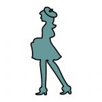 sekac za fondan silueta devojka