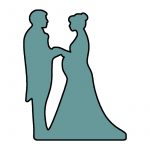 sekac za fondan siluete mladenaca