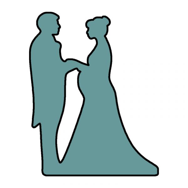 sekac za fondan siluete mladenaca