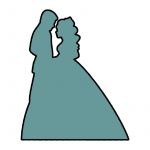 sekac za fondan siluete mladenaca