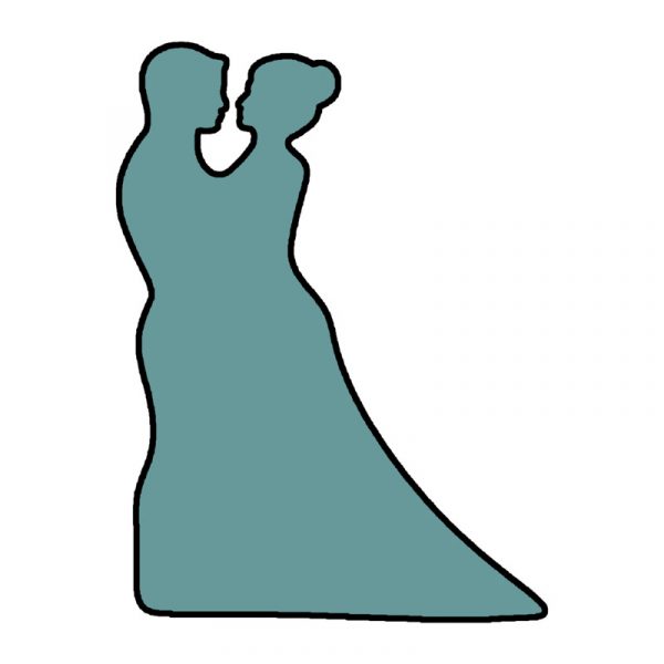 sekac za fondan siluete mladenaca