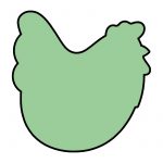 modla za medenjake kokoska