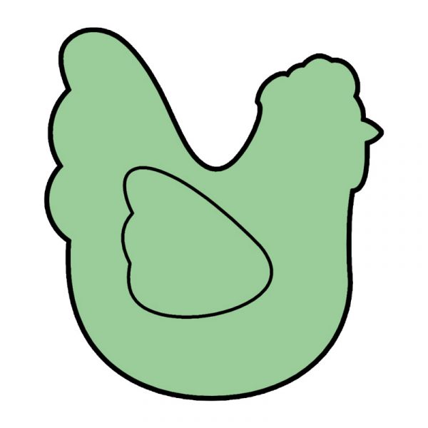 modla za medenjake kokoska