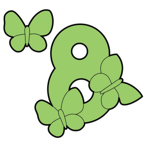 PR 1506 Broj 8 sa leptirima - Slika 1